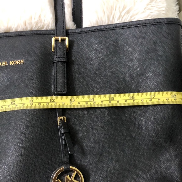 Michael Kors Black Tote with Gold Accents - Picture 7 of 10